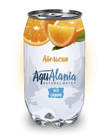 Напиток б/а среднегазированный AquAlania со вкусом Апельсина 330 мл