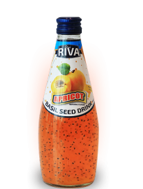 Basil seed drink Apricot flavor "Напиток Семена базилика с ароматом абрикоса" 290мл
