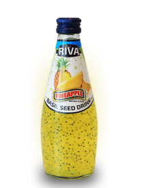 Basil seed drink Pineapple flavor "Напиток Семена базилика с ароматом ананаса" 290мл