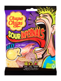 Жевательные кислые конфеты Chupa Chups (sour infernals Jelly) 150 гр