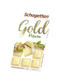 Шоколад белый Schogetten Gold с дробленой фисташкой 100 гр