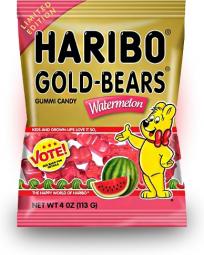 Мармелад "HARIBO" Мишки со вкусом арбуза (Gold Bears Watermelon) 113 грамм