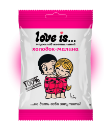 Мармелад жевательный Love is… Холодок-малина 25 гр