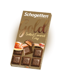 Шоколад молочный Schogetten Gold с хрустящей солёной карамелью 100 гр