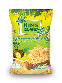 Кокосовые чипсы KING ISLAND в сиропе ананас (40 грамм)
