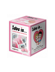 Жевательные конфеты LOVE IS сливочные со вкусом Клубника 105 гр