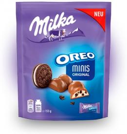 Шоколад молочный Milka Малютки с кусочками печенья Oreo 153 гр