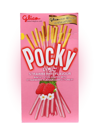 Бисквитные палочки Pocky в шоколадной глазури со вкусом клубники 45 гр