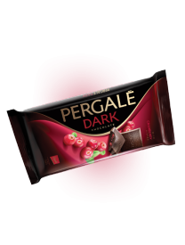 Темный шоколад Pergale с кусочками клюквы 93 гр