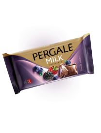 Молочный шоколад Pergale с начинкой из лесных ягод 100 гр