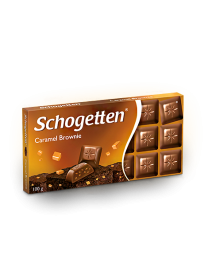 Молочный шоколад Schogetten Caramel Brownie Chocolate "Карамельное пирожное" 100грамм