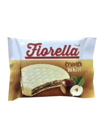 Вафли Fiorella в белом шоколаде с ореховой начинкой 20 гр