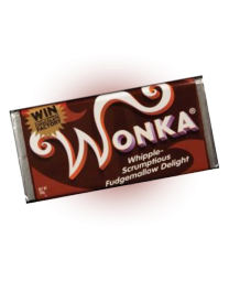 Шоколад Wonka молочный с кунжутом с золотым билетом 200 гр