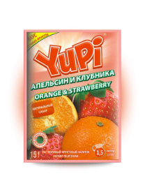 Растворимый напиток YUPI Апельсин-клубника 15 грамм